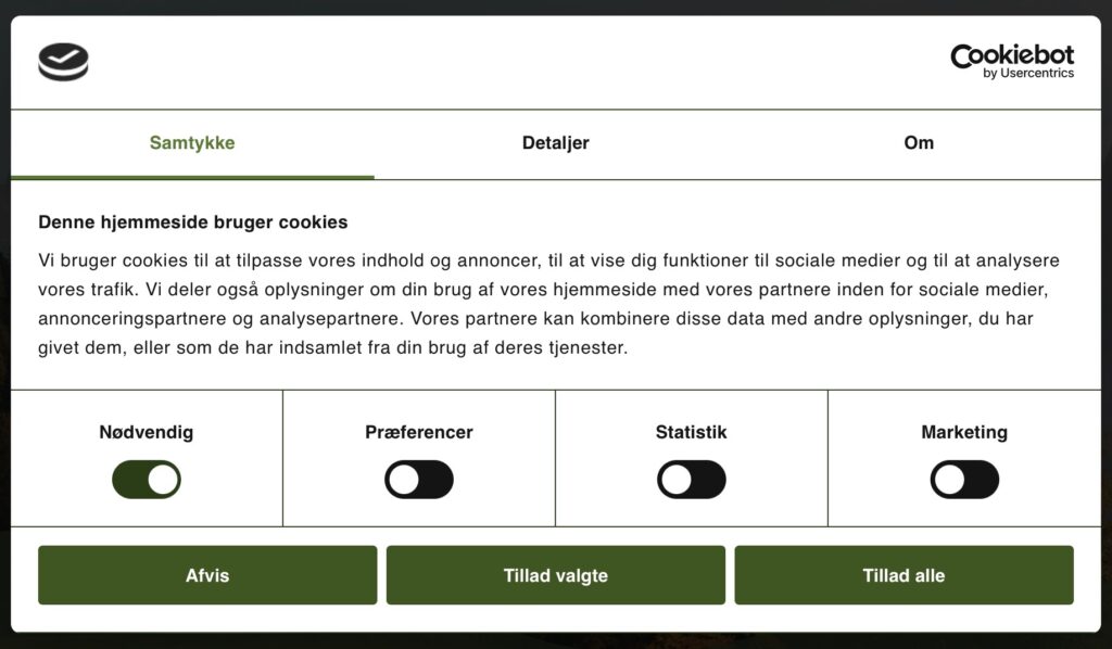 Cookie og privacy politik